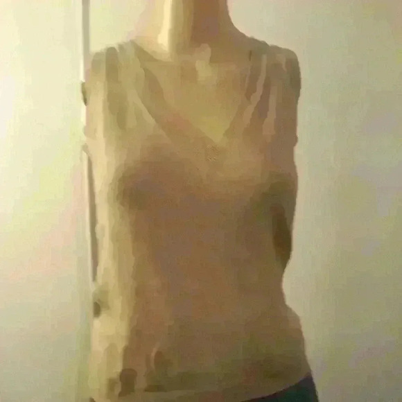 Zara sleeveless casual cotton blend day 2 nite waist length trendy knit vest M - Picture 2 of 6